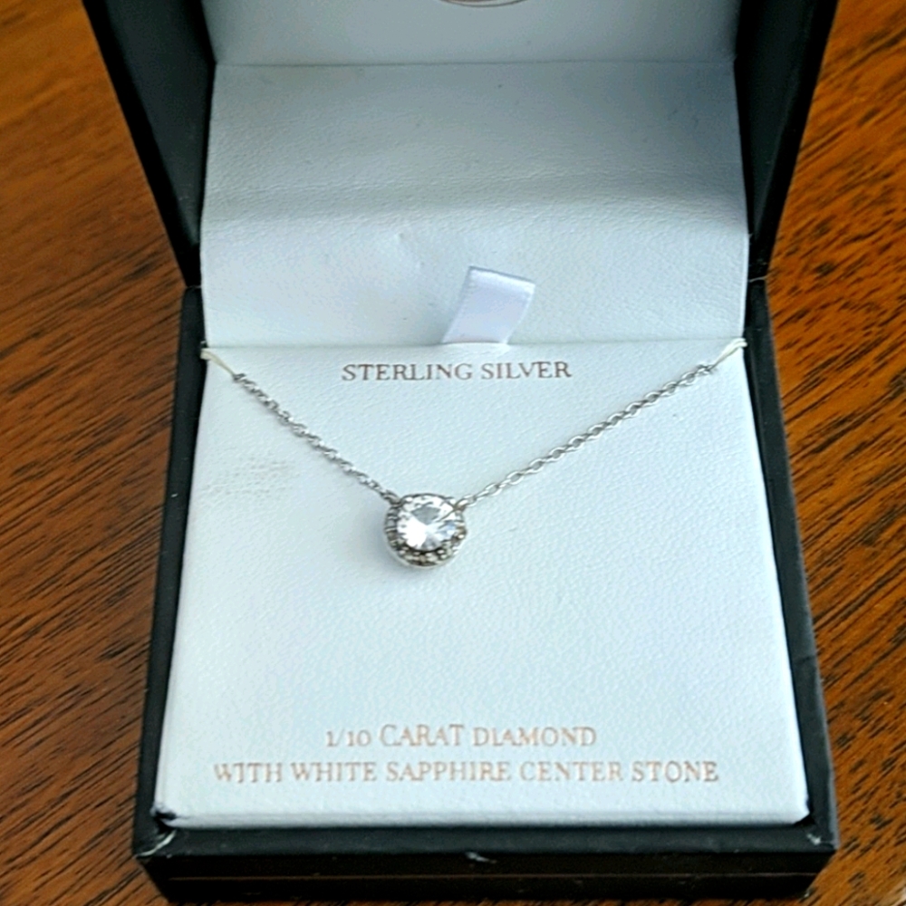 💎 Sterling Silver Diamond Necklace ✨